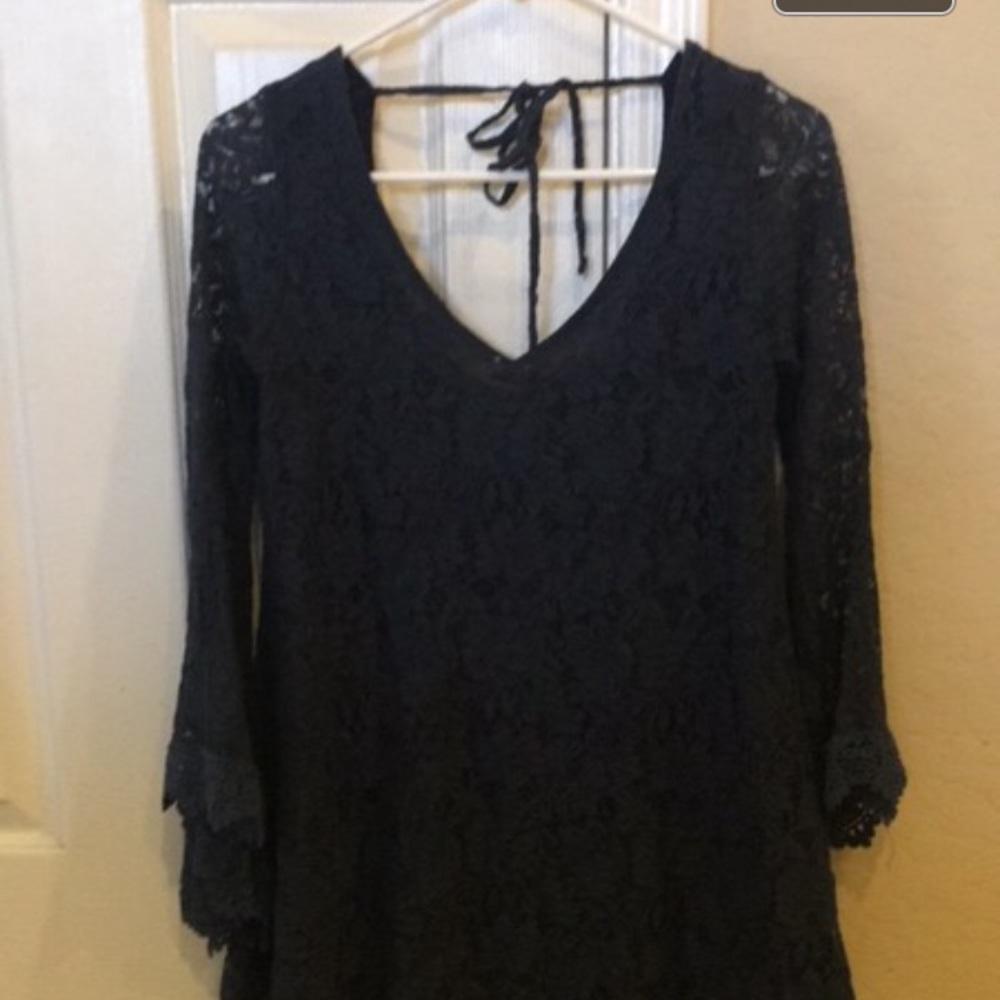 Blue lace dress